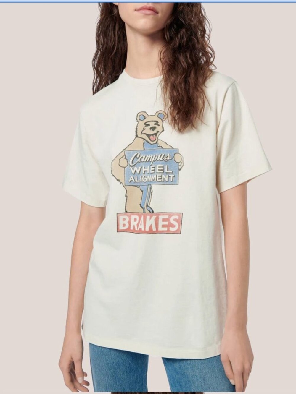 RE/DONE x Hanes 80s Oversized "Campus Wheel" Tee Size Small